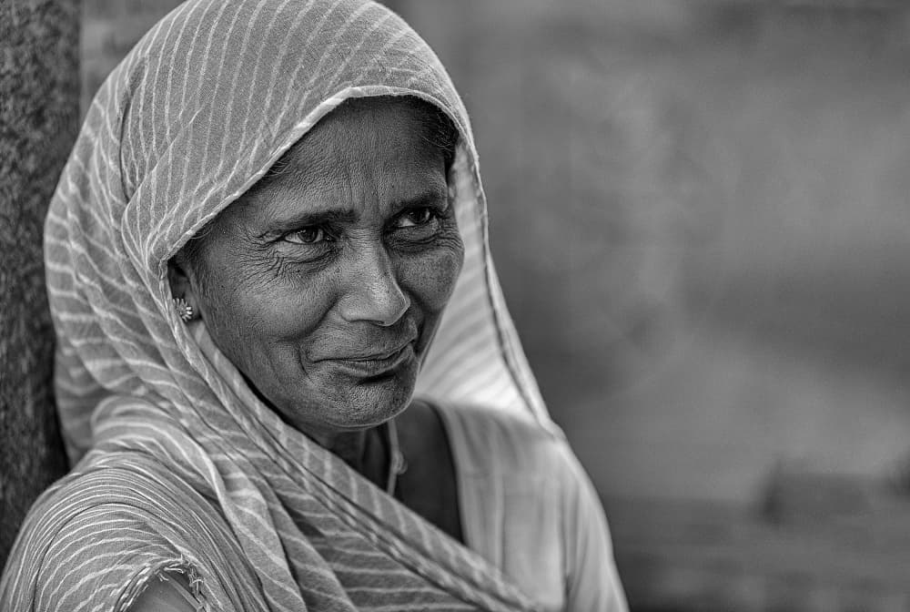 Gentle Indian Woman by Jois Domont ( J.L.G.) — canvas wall art