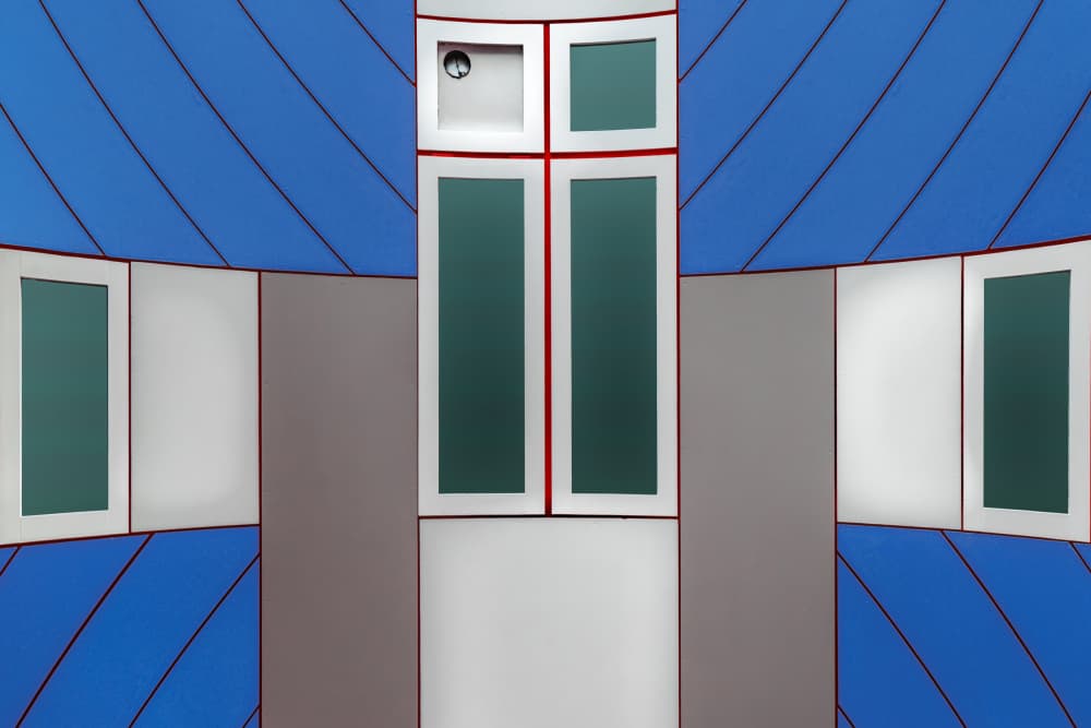 Geometric Building Detail by Luc Vangindertael (laGrange) — canvas wall art