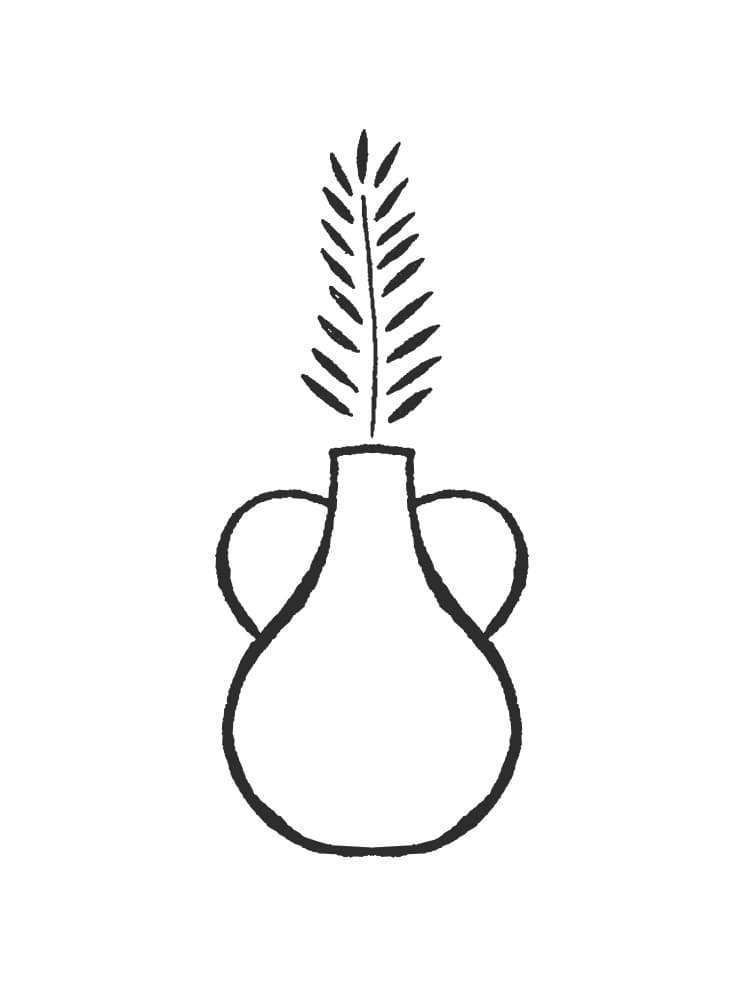 Minimalist Plant Vase by Aislinn Simmonds — canvas wall art