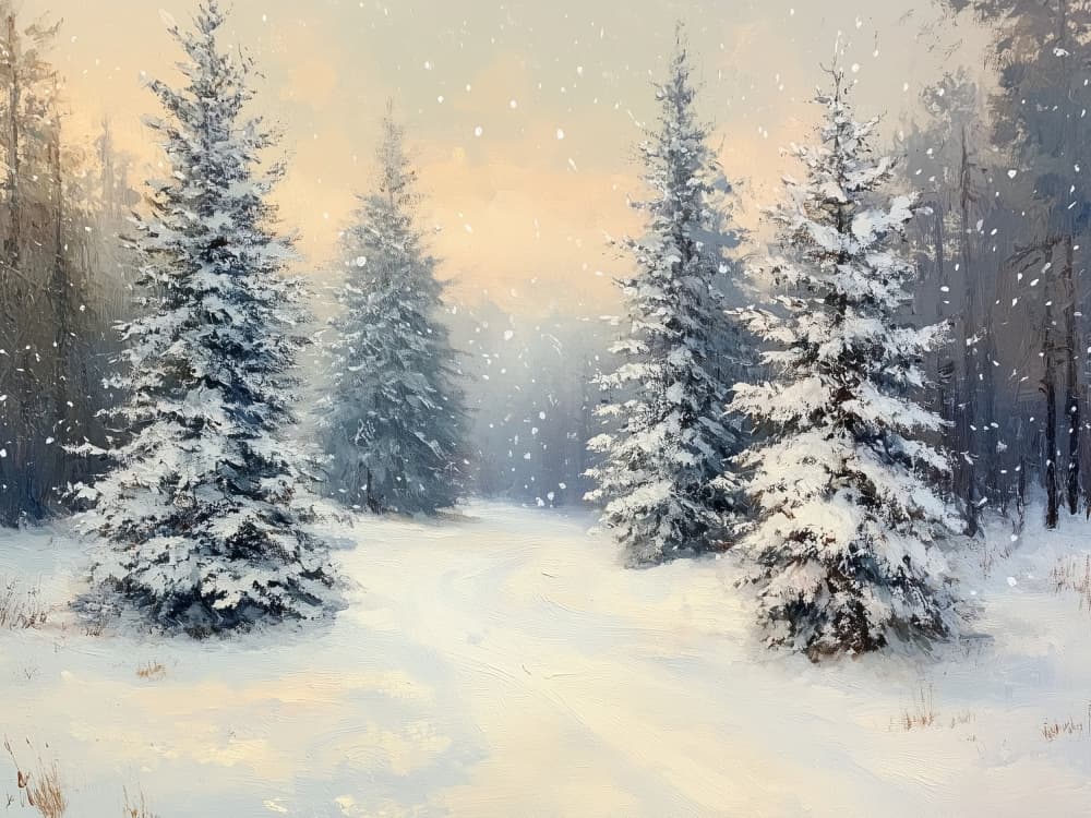 Peaceful Winter Forest by Jolly and Dash — canvas wall art