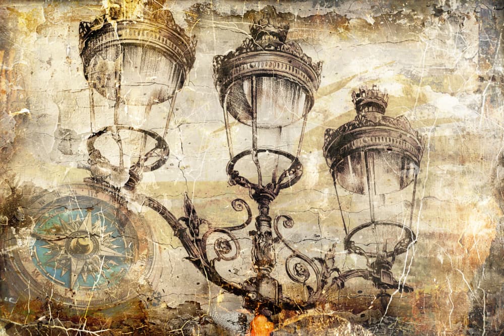 Vintage Parisian Street Lamps by Rafal Kulik — canvas wall art