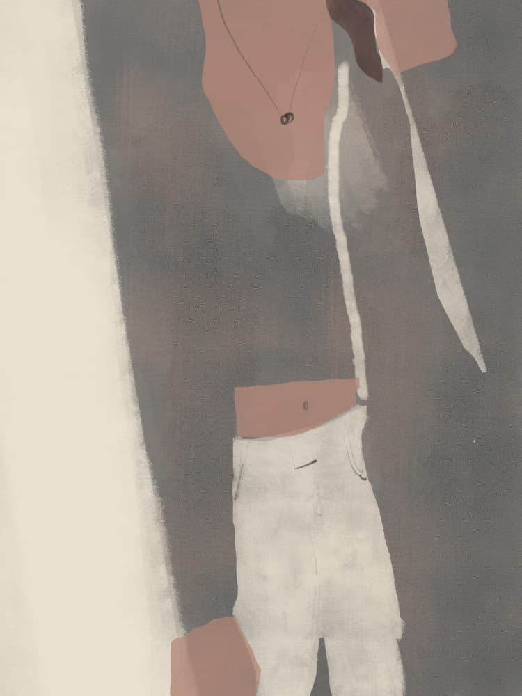 Minimalist Fashion Figure by Little Dean — canvas wall art