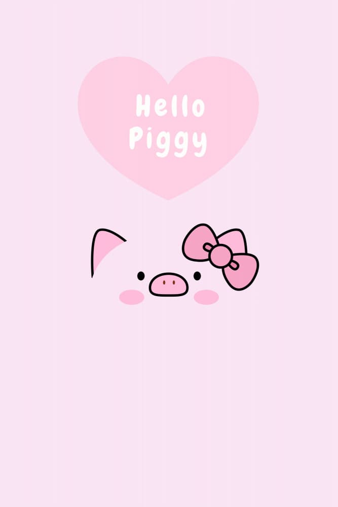Hello Cute Piggy by Xuan Thai — canvas wall art