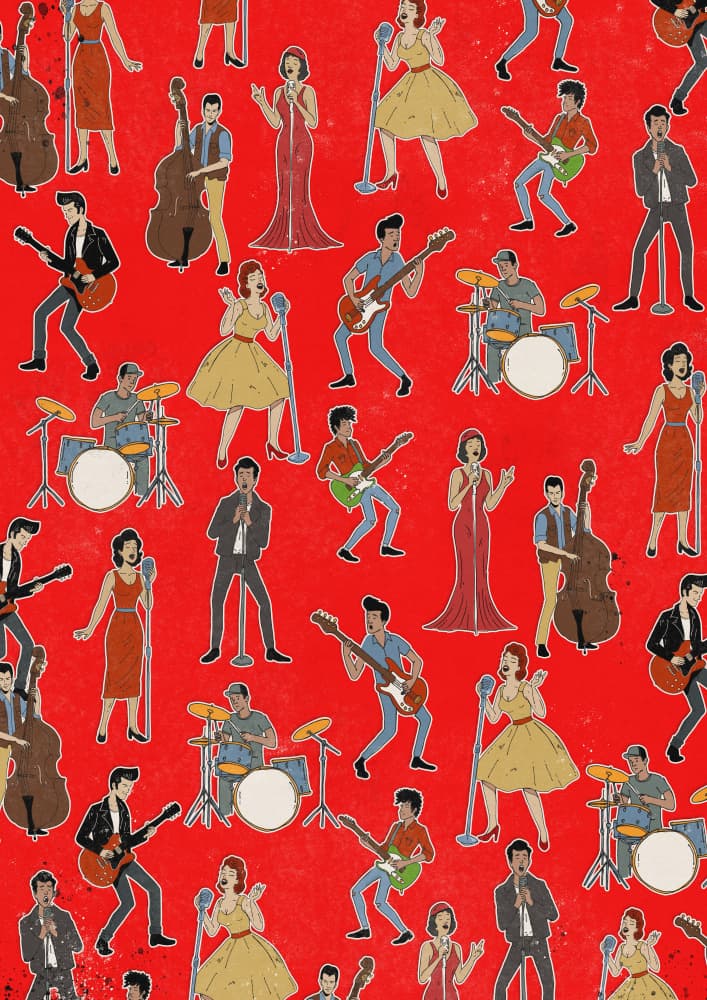 Fifties Rock And Roll by Nicholas — canvas wall art