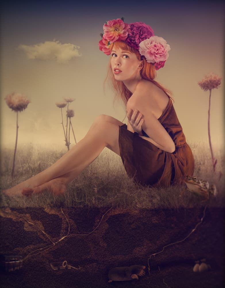 Underground Flower Crown by Svetlana Melik-Nubarova — canvas wall art