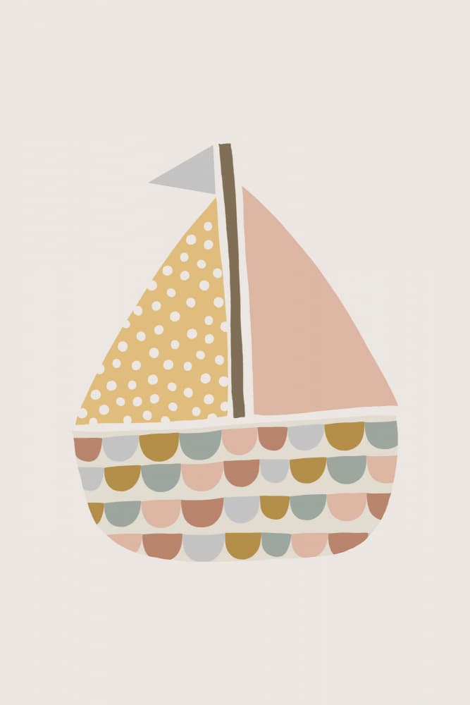 Whimsical Sailboat by Menina Lisboa — canvas wall art