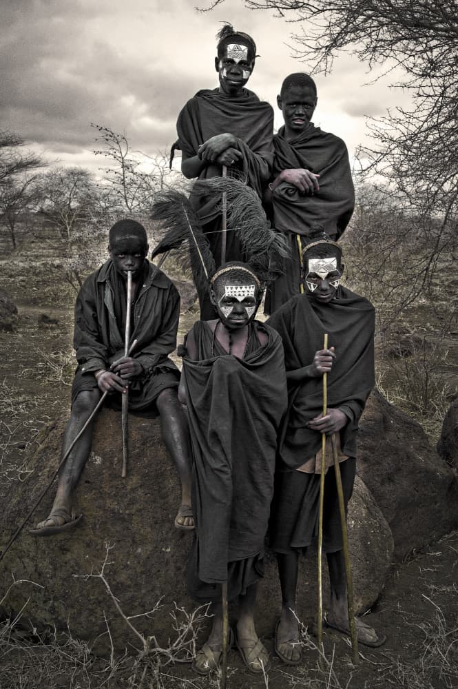 African Tribal Men by Mark Boyle — canvas wall art