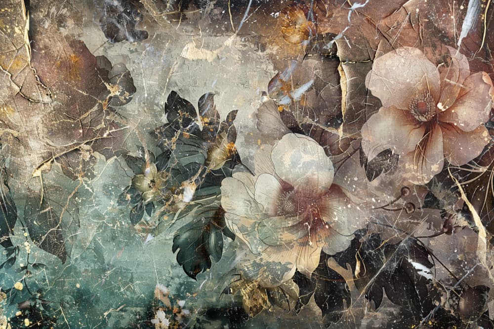 Moody Vintage Blooms by Rafal Kulik — canvas wall art
