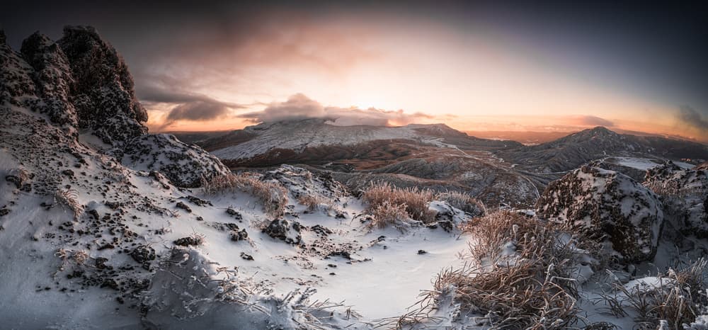 Winter Mountain Sunrise by Takumi Ikeda — canvas wall art