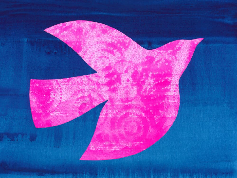 Pink Bird Cut-Out 02 by Isabelle Brent — canvas wall art