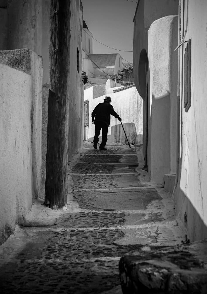 Old Man's Greek Ascent by Milan Uhrin  AFIAP AZSF — canvas wall art