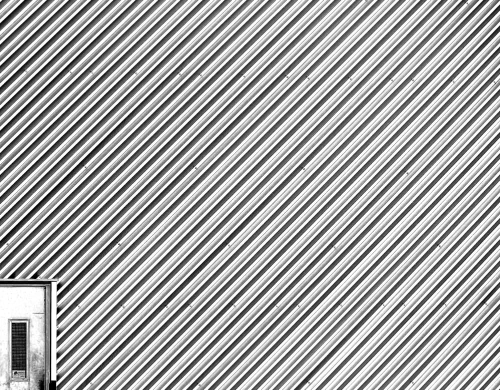 Diagonal Metal Lines by Jian Wang — canvas wall art