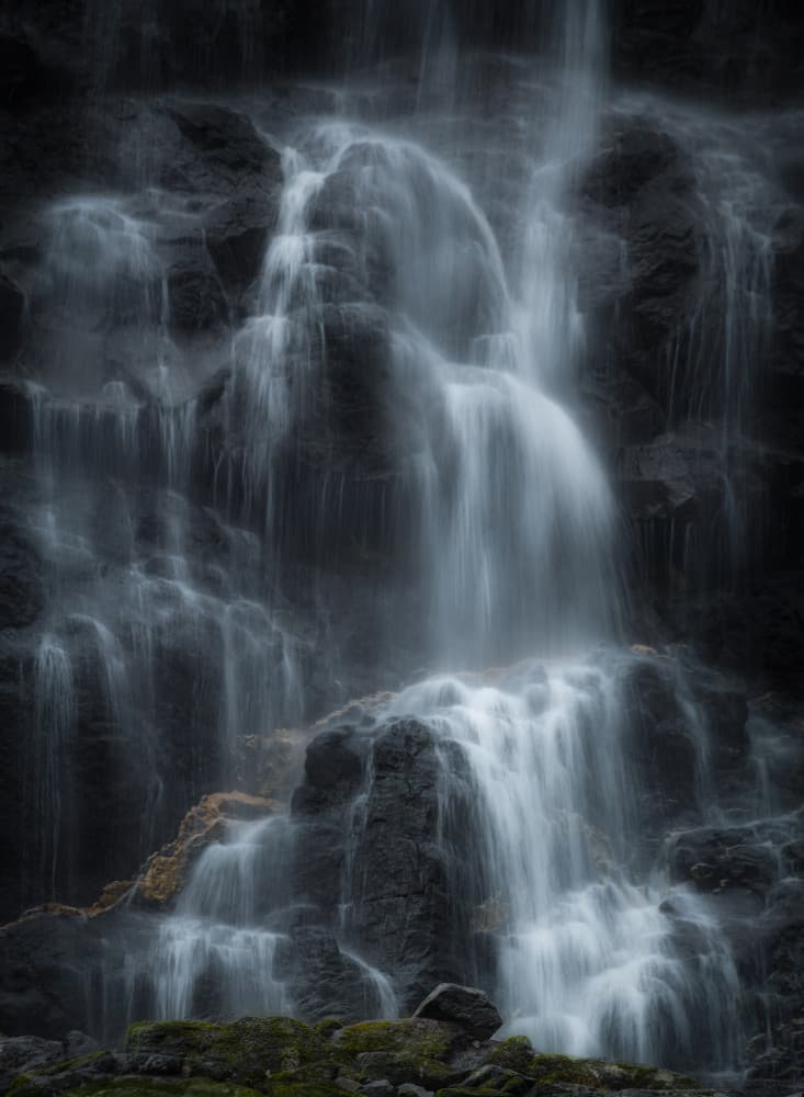 Misty Waterfall Flow by Haim Rosenfeld — canvas wall art