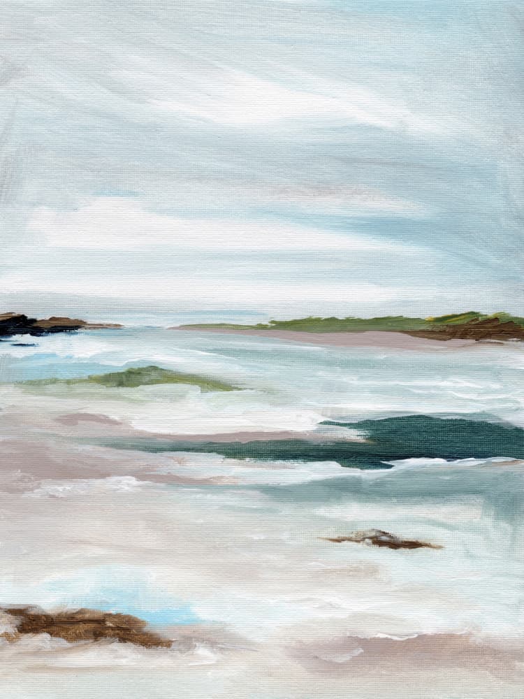 Tranquil Coastal Abstract by Nikita Jariwala — canvas wall art