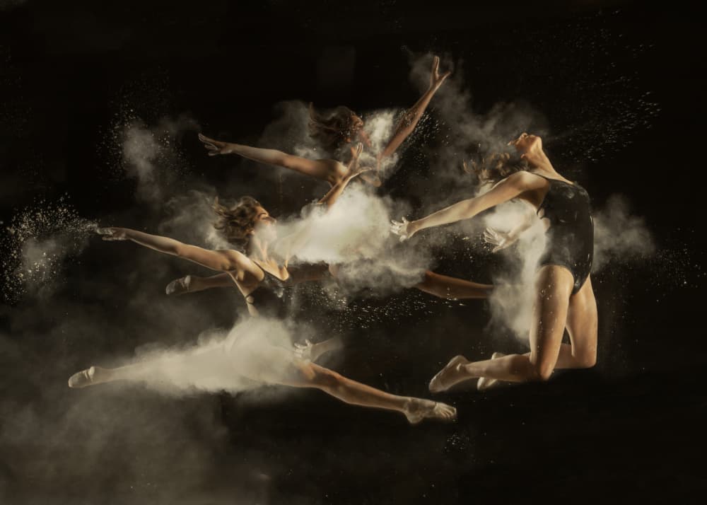 Powder Ballet Dancers by Rachel Pansky — canvas wall art