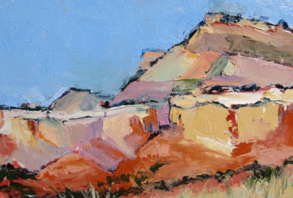 Colorful Desert Peaks by Maxine Shore — canvas wall art