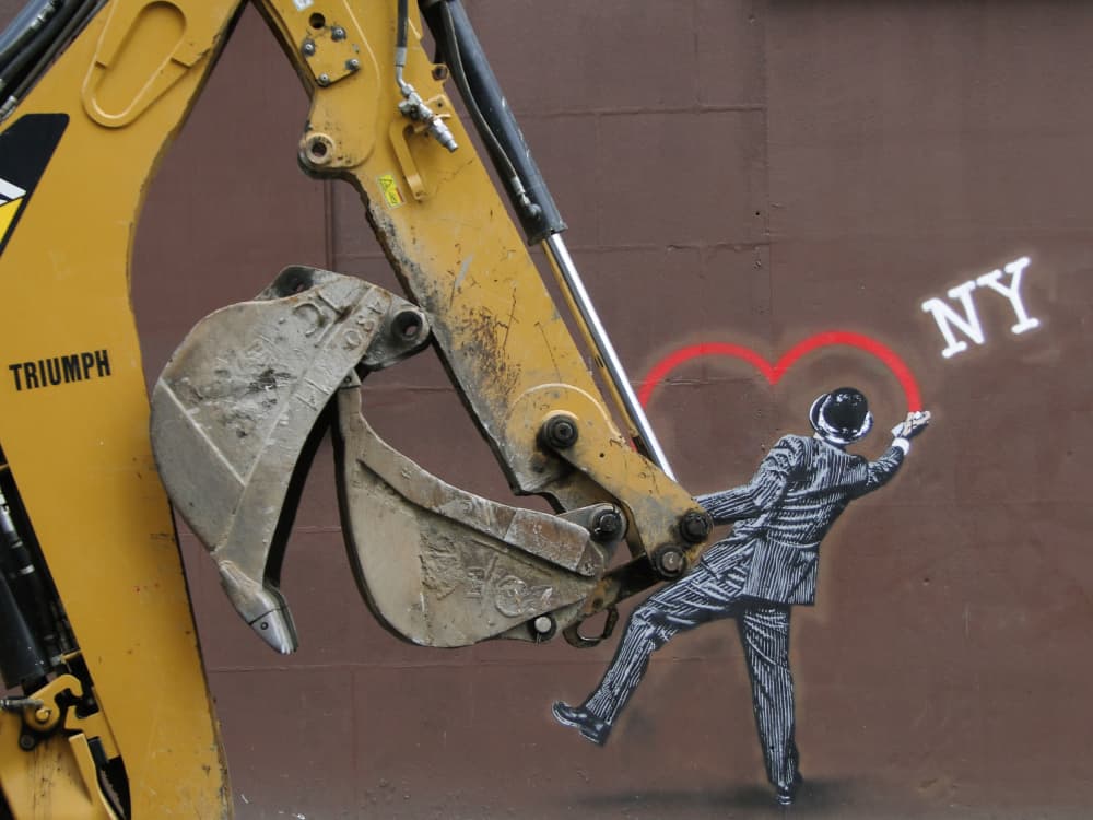 Urban Heart NYC Excavator by Ivan Lesica — canvas wall art