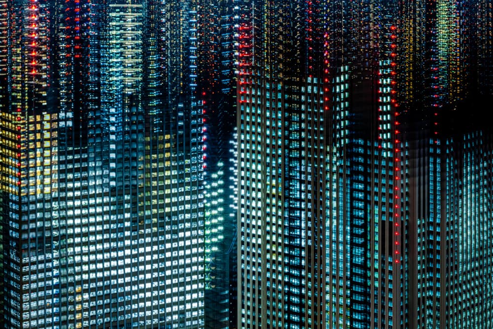 Dazzling Cityscape Night by Sasaki Makoto — canvas wall art