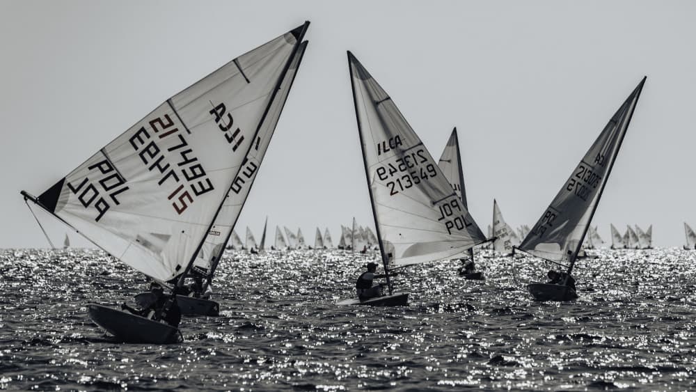 Shimmering Sailboat Race by Cembrzynski Ignacy — canvas wall art