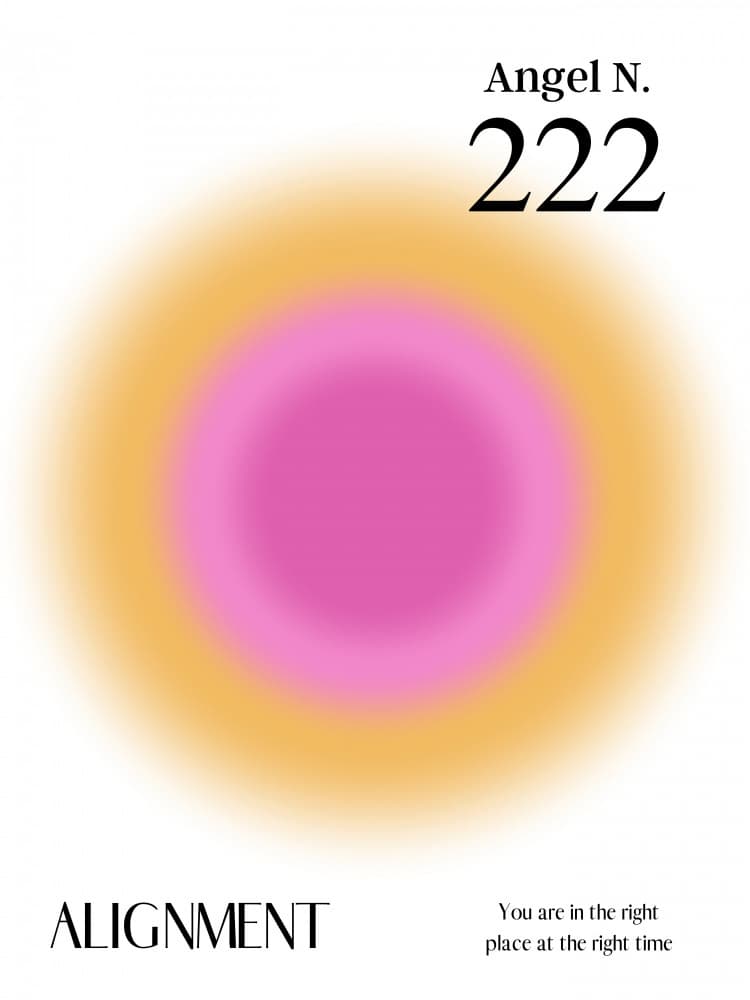 Angel Number 222 Aura by Amélie — canvas wall art