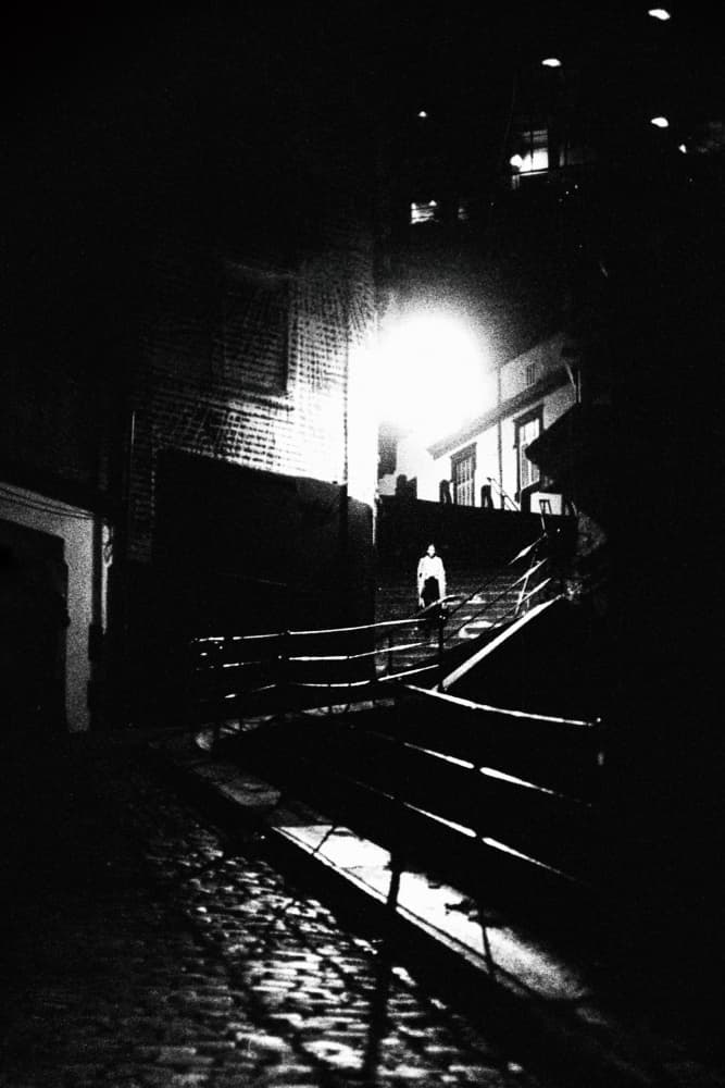 Lonely Figure Dark Alley by Rui Correia — canvas wall art
