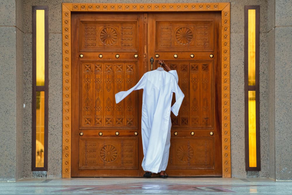 Man at Grand Door by Haitham AL Farsi — canvas wall art