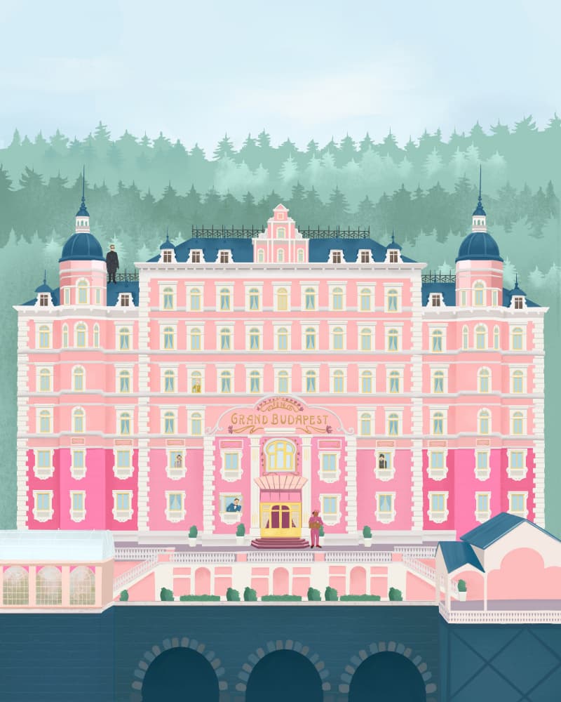 The Grand Budapest Hotel by Petra Lizde — canvas wall art