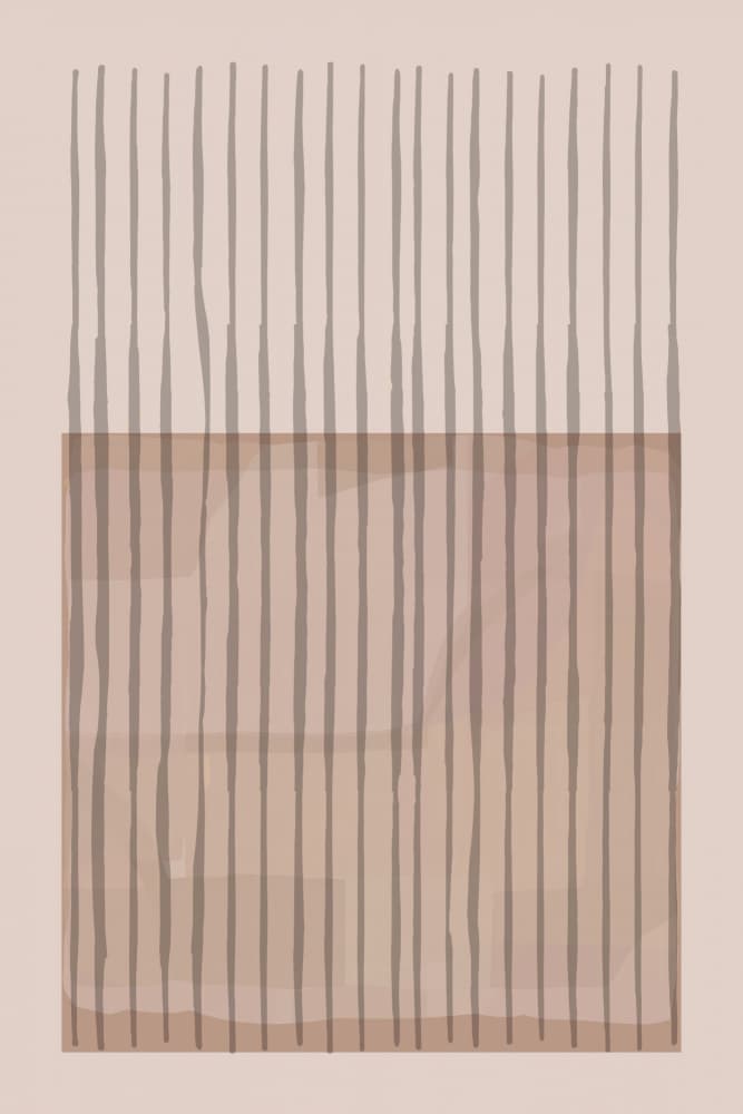 Warm Neutral Lines by cartissi — canvas wall art