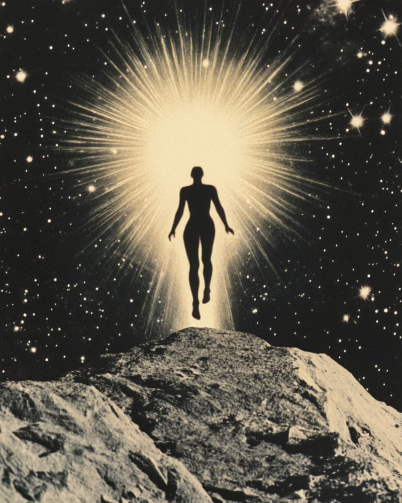Glowing Figure Rising by Samantha Hearn — canvas wall art