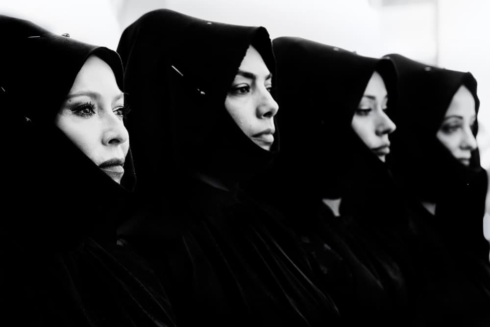 Black Veiled Women by Giovanni Cavalli — canvas wall art