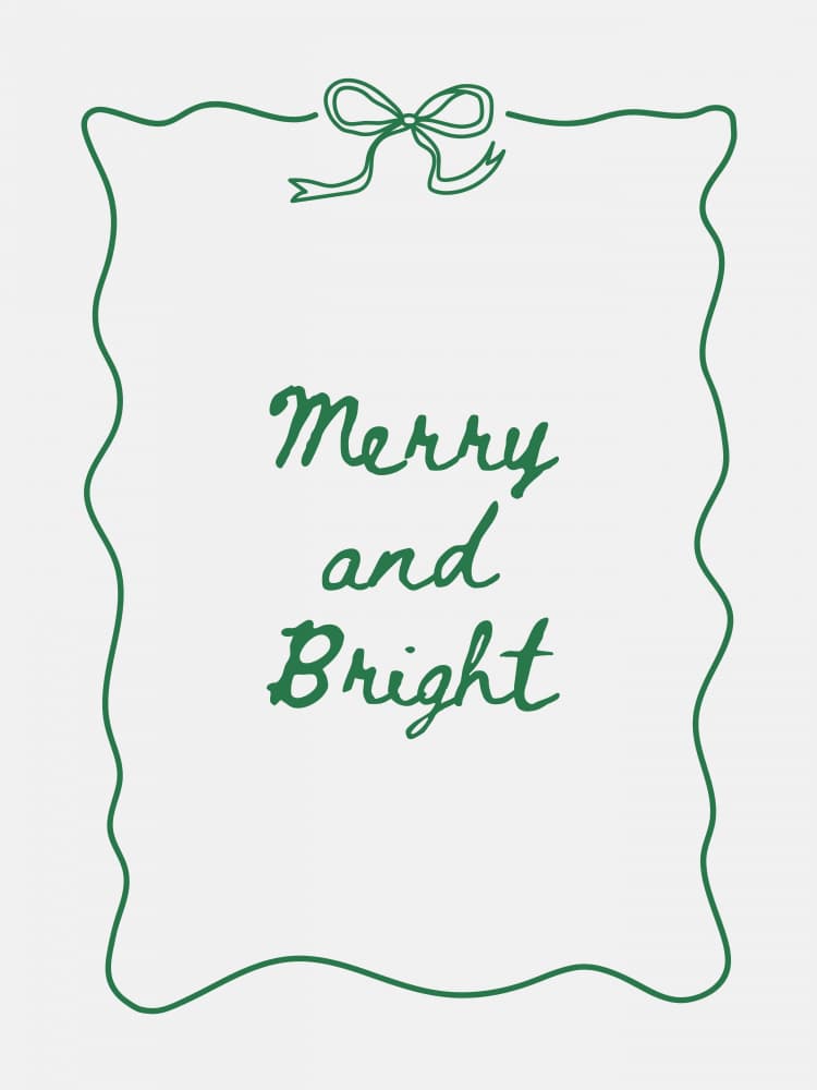 Merry And Bright Christmas by Jolly and Dash — canvas wall art