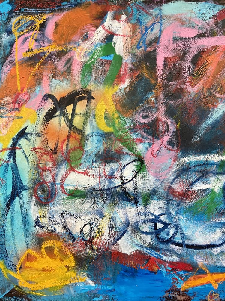 Colorful Abstract Energy by Irene Chua — canvas wall art