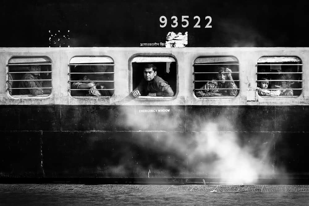 Train Window Passengers by Juan Luis Duran — canvas wall art