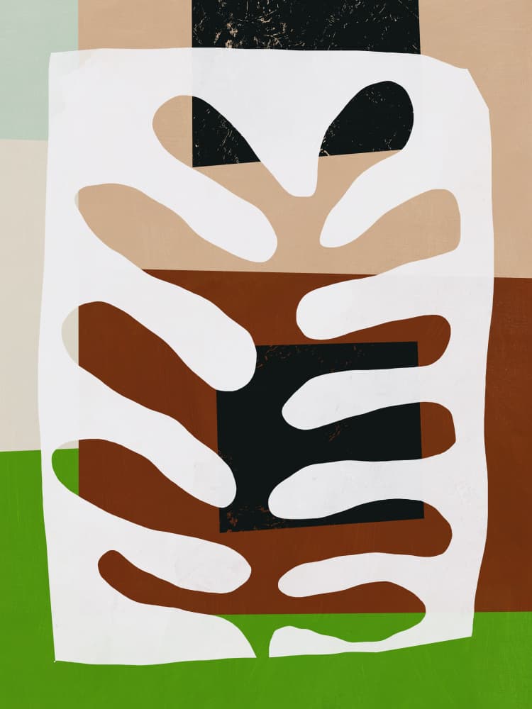 Geometric Organic Shapes by Little Dean — canvas wall art