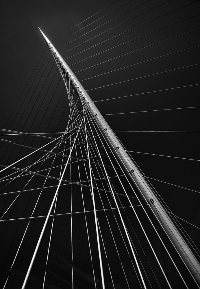 Modern Bridge Lines by Jef Van den Houte — canvas wall art