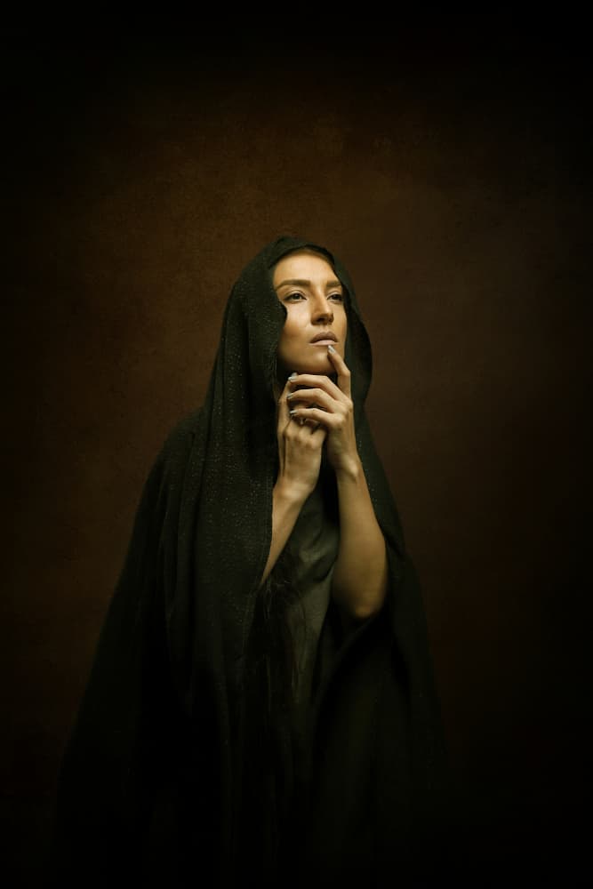 Hooded Devotion by Moein Hasheminasab — canvas wall art