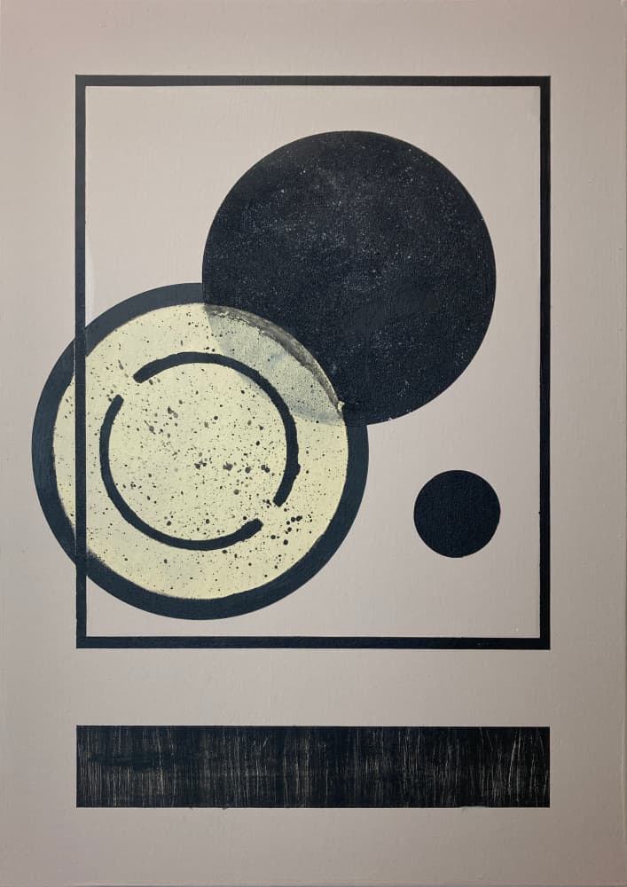 Modern Geometric Circles by David Galan — canvas wall art