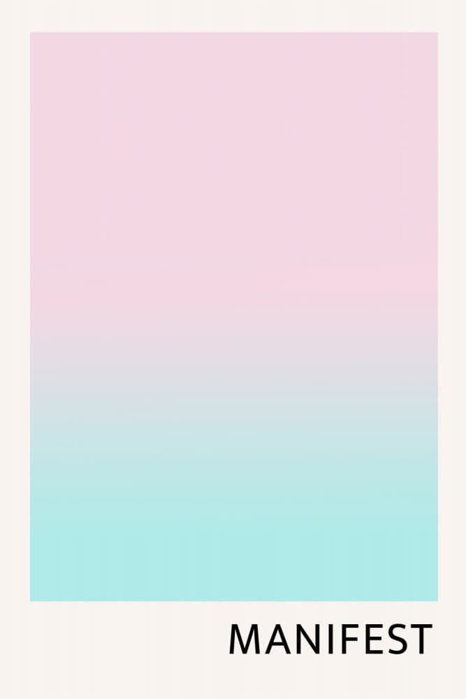Manifest Pink Blue Ombre by Talitha McQueen — canvas wall art