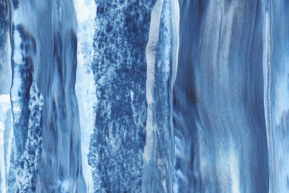 Blue Cascade Veils by uplusmestudio — canvas wall art