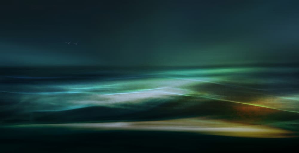 Abstract Ocean Glow by Sherin.Abdou — canvas wall art