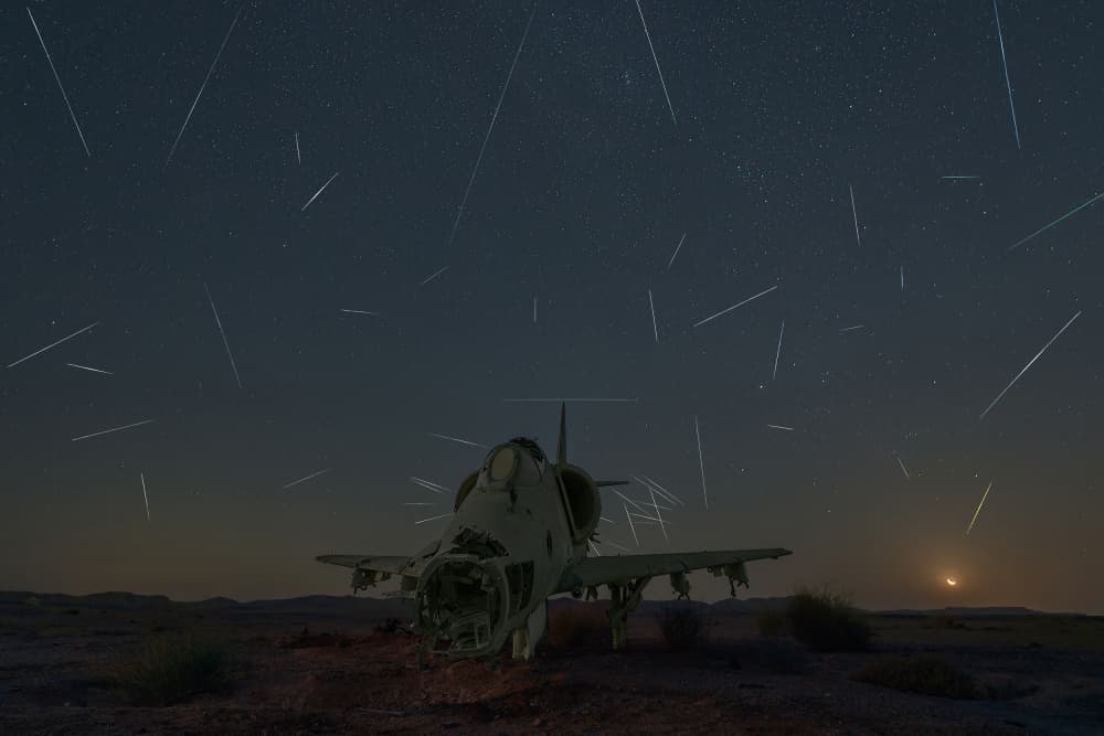 Desert Starfall and Jet by Arie Burla — canvas wall art
