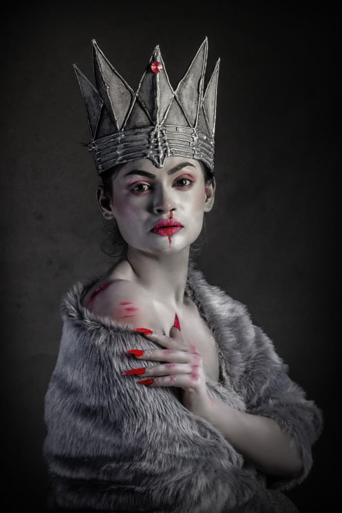 Ice Queen Portrait by PARTHA BHATTACHARYYA — canvas wall art