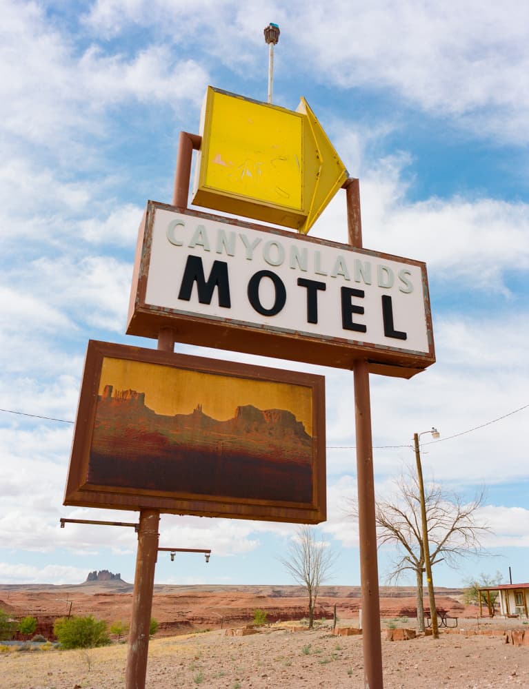 Vintage Desert Motel Sign by Bethany Young — canvas wall art