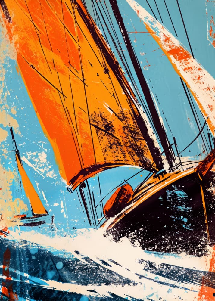 Dynamic Ocean Sail by Justyna Jaszke — canvas wall art