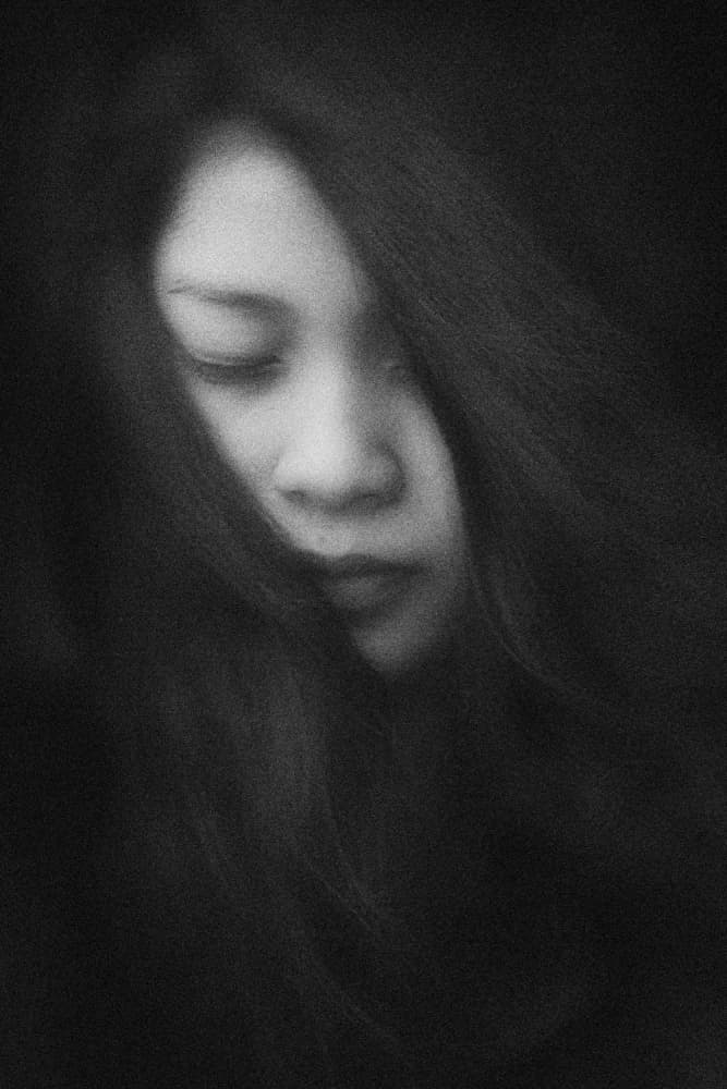 Pensive Woman Portrait by Teguh Yudhi Winarno — canvas wall art
