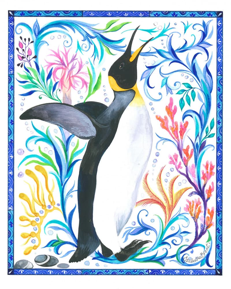 Penguin Joy by Isabelle Brent — canvas wall art