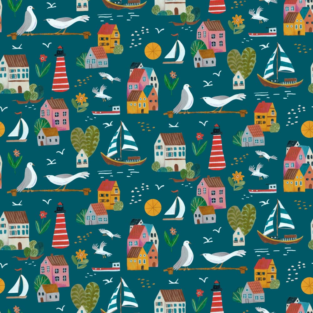 Coastal Village by Caroline Bonne Müller — canvas wall art
