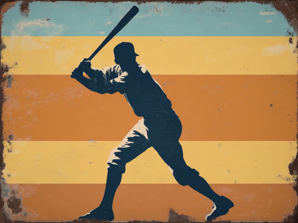 Vintage Baseball Batter by Pictufy Studio IV — canvas wall art