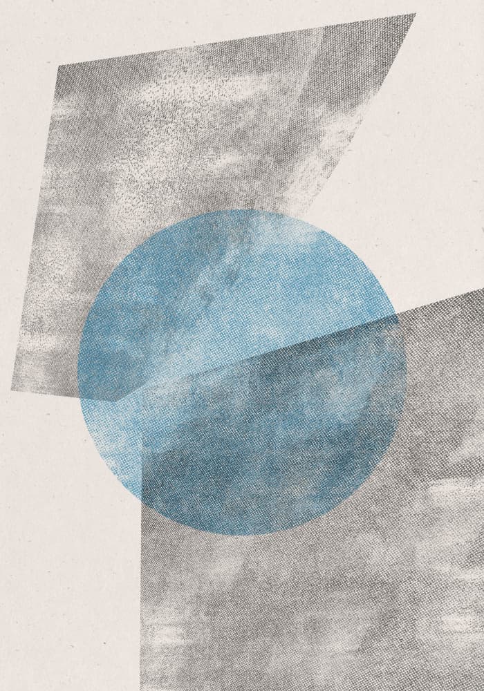 Blue Geometric Modern Object by THE MIUUS STUDIO — canvas wall art