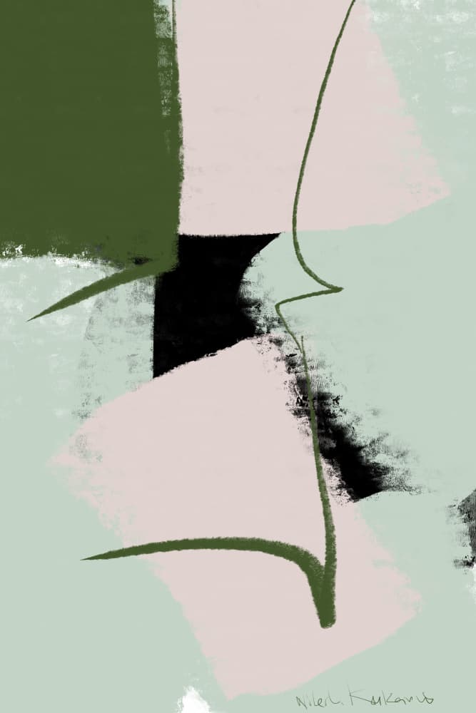 Muted Abstract Shapes by Nilesh Kulkarni — canvas wall art